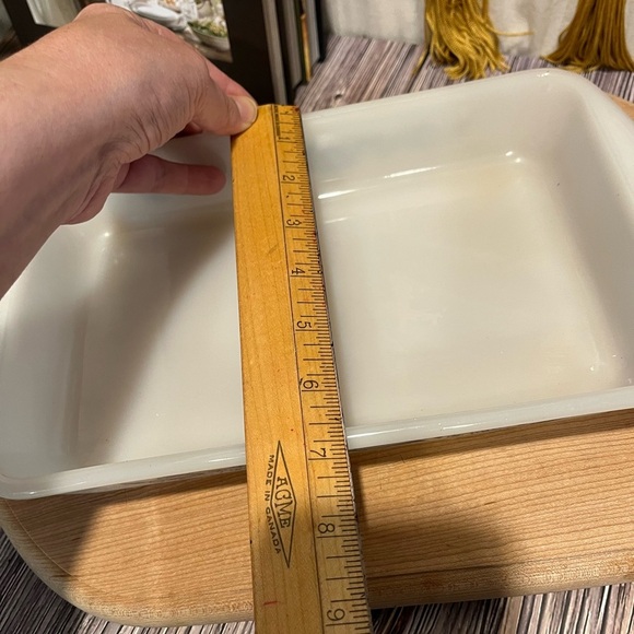 VINTAGE GLASSBAKE Blue Floral Rectangular Baking Dish - Picture 5 of 6